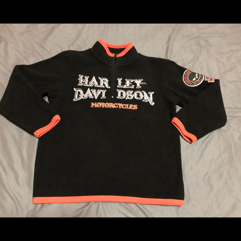 Harley Davidson 1/4 zip pullover Size (6) Boys
